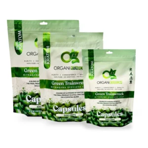 Organi Kratom Green Trainwreck Capsules