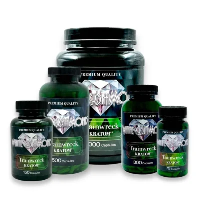 White Diamond Kratom Capsules Trainwreck